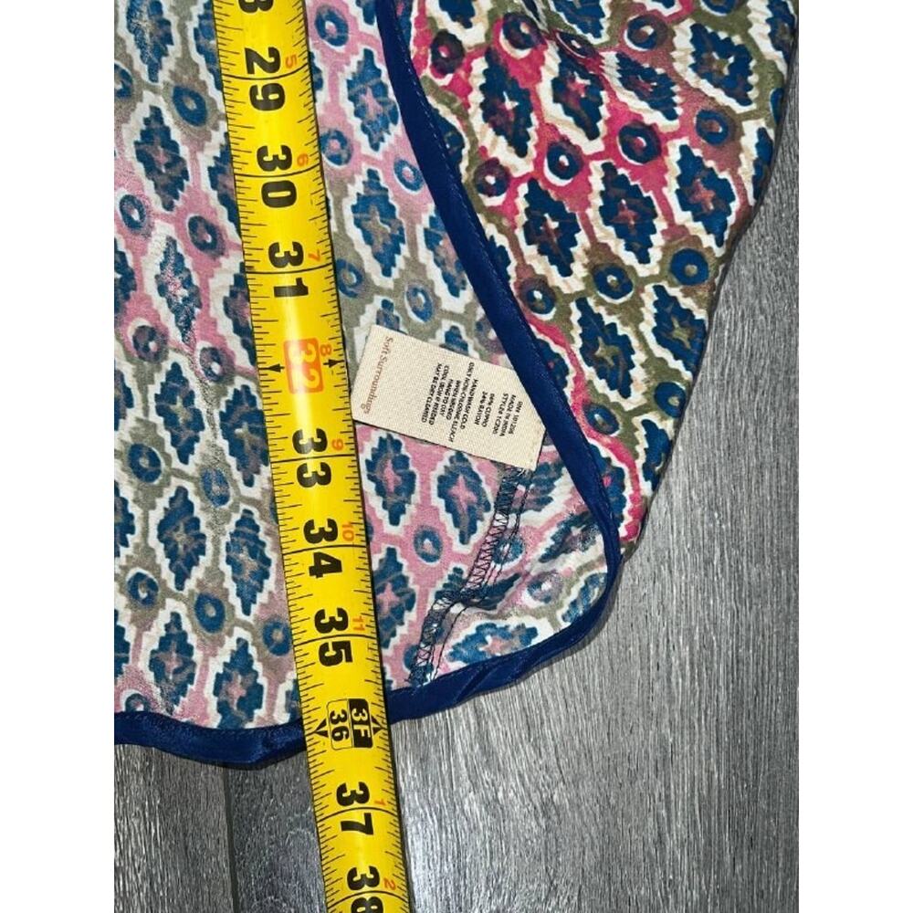 Soft Surroundings Alina Cocoon top silky boho Topper Multi Ikat S/M A007091 - Picture 7 of 8
